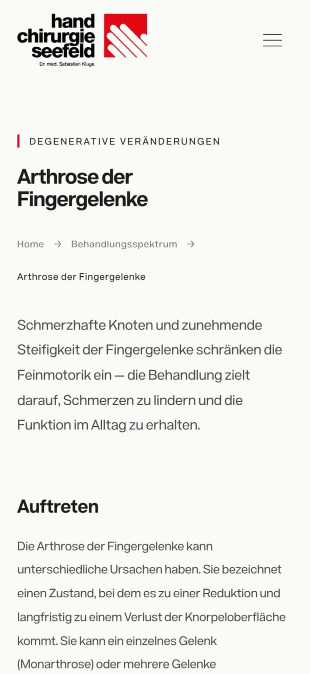 Handchirurgie Seefeld