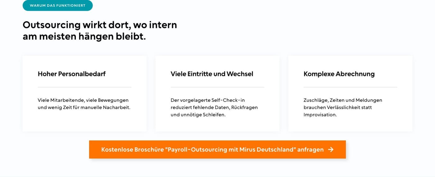 Mirus Landingpages