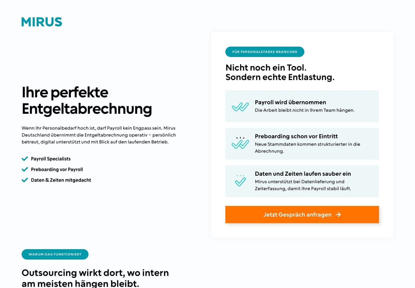 Mirus Landingpages