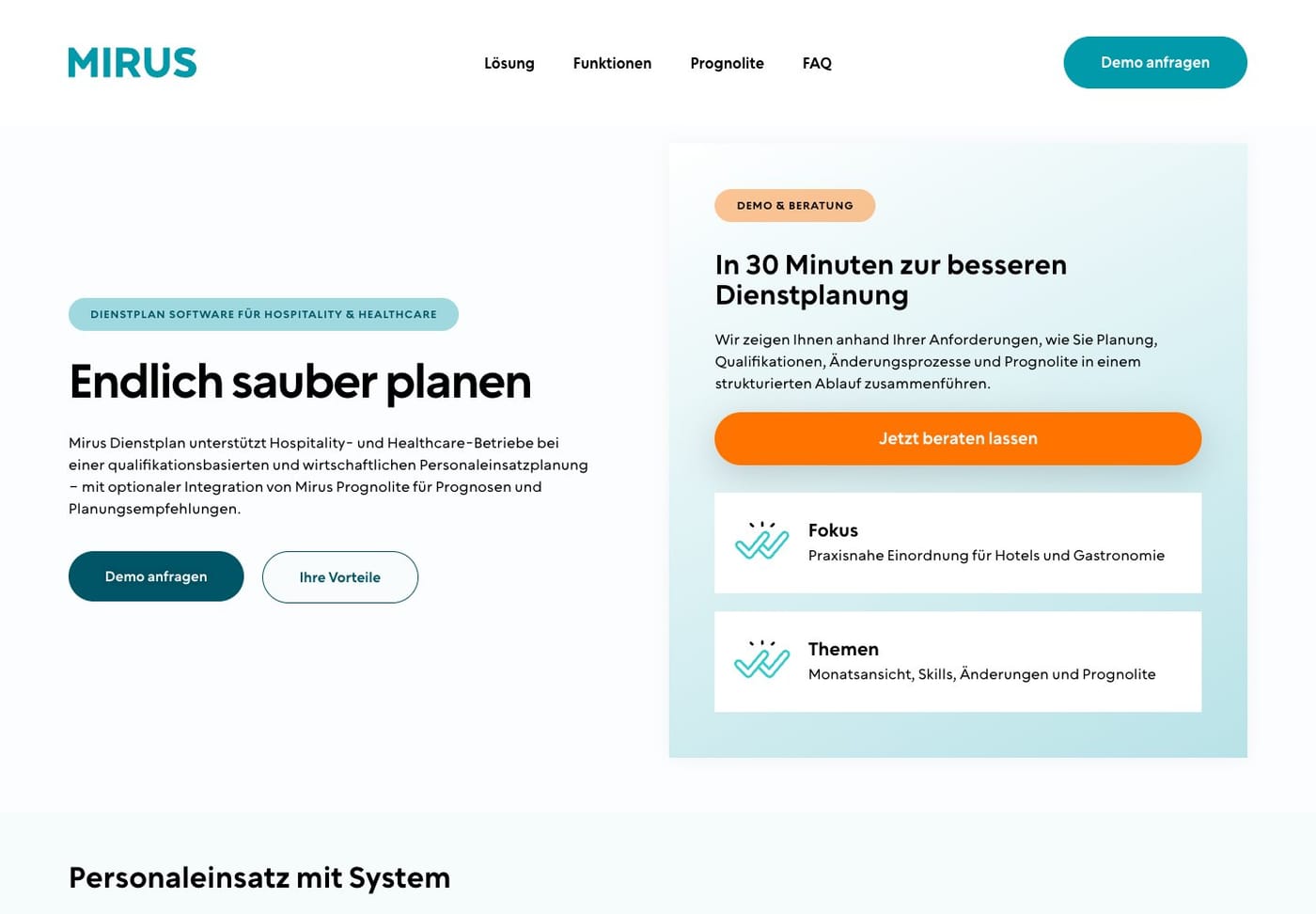 Mirus Landingpages