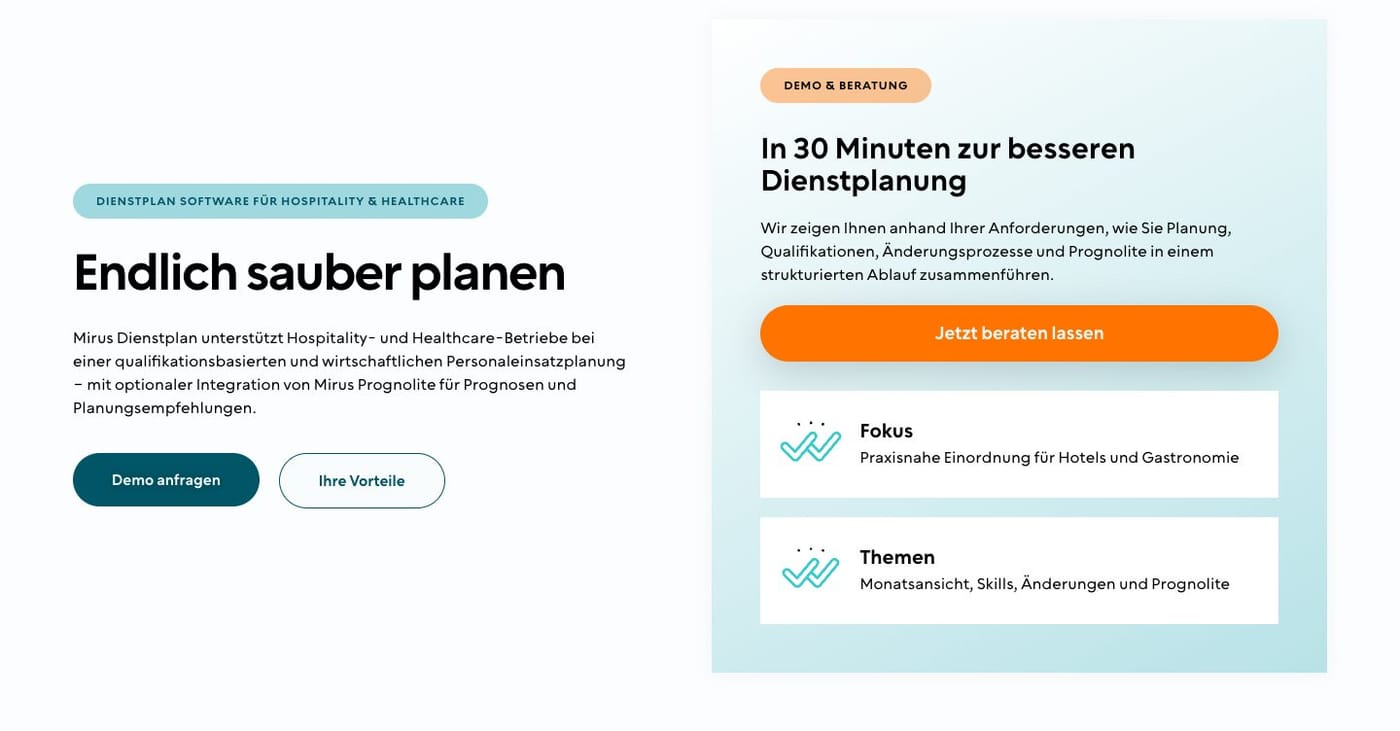 Mirus Landingpages