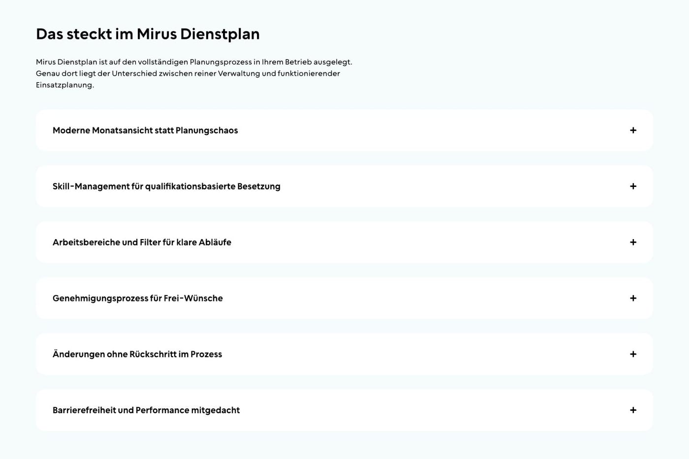Mirus Landingpages