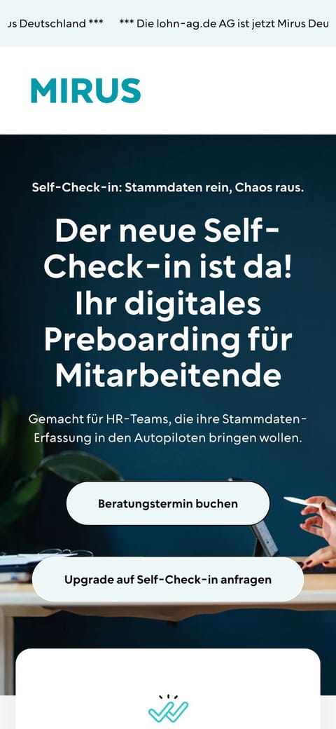 Mirus Landingpages